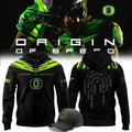 Unisex Black Oregon Football Origin of Speed Hoodie