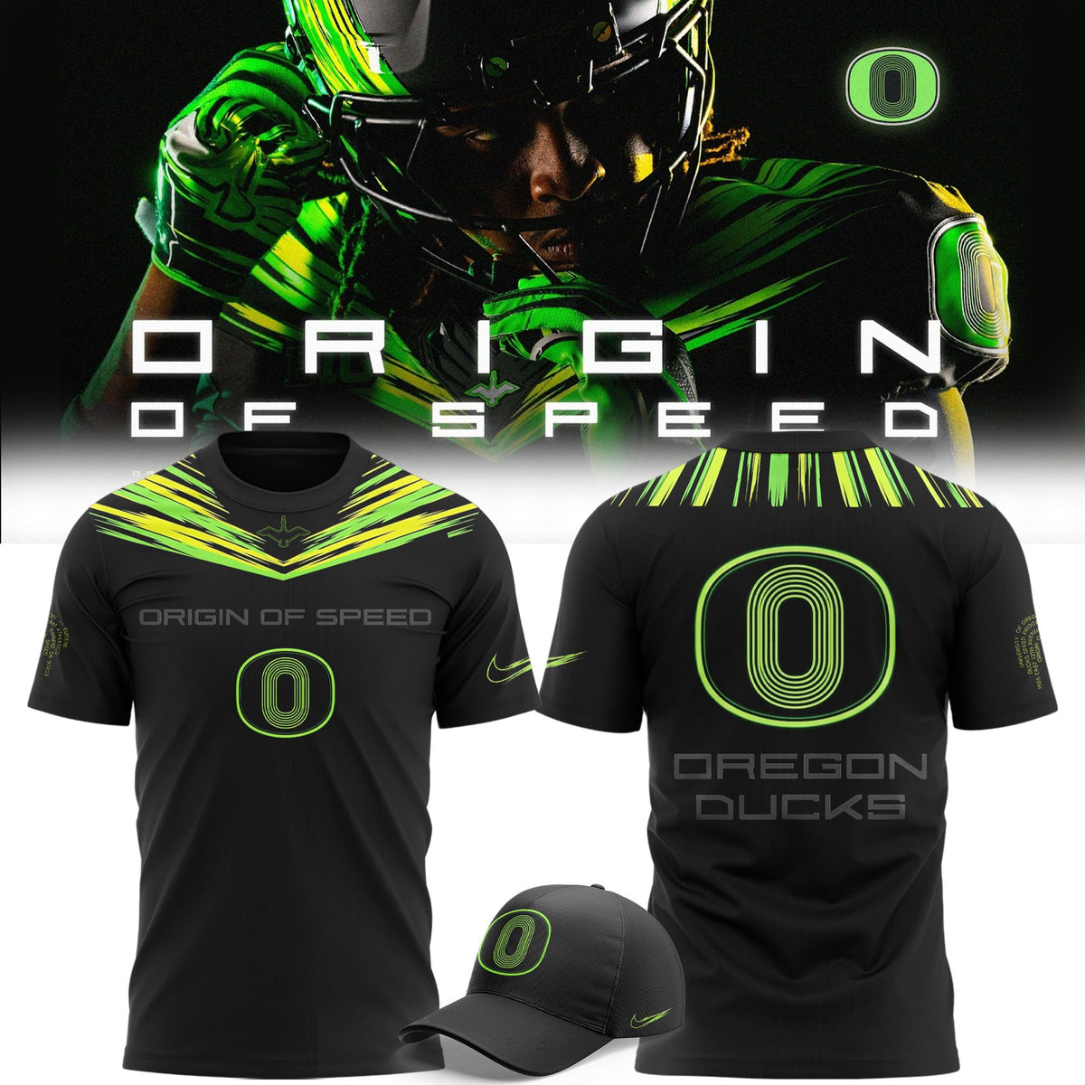 Unisex Black Oregon Ducks Origin of Speed T-shirt