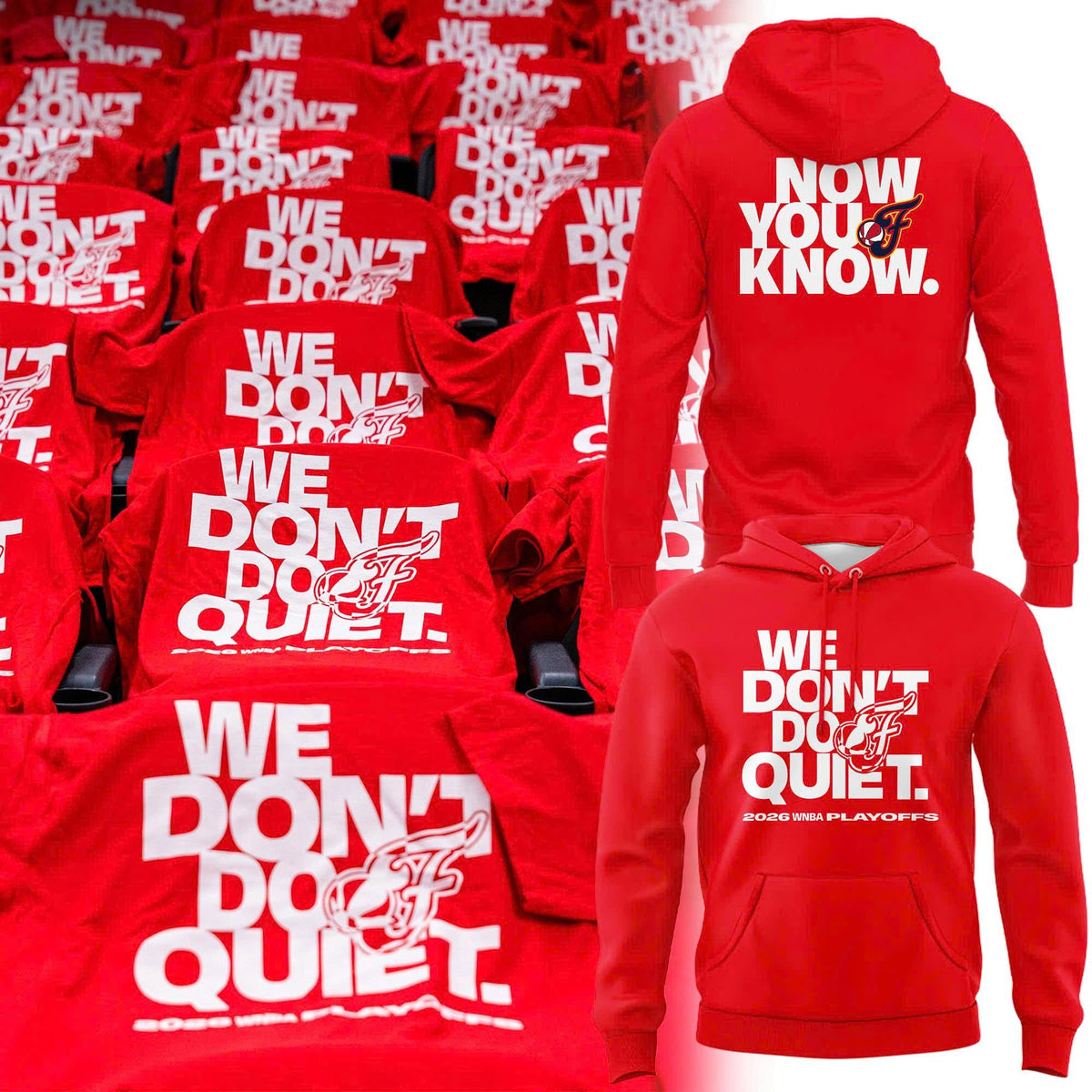 Indiana Fever "WE DON'T DO QUIET." Hoodie