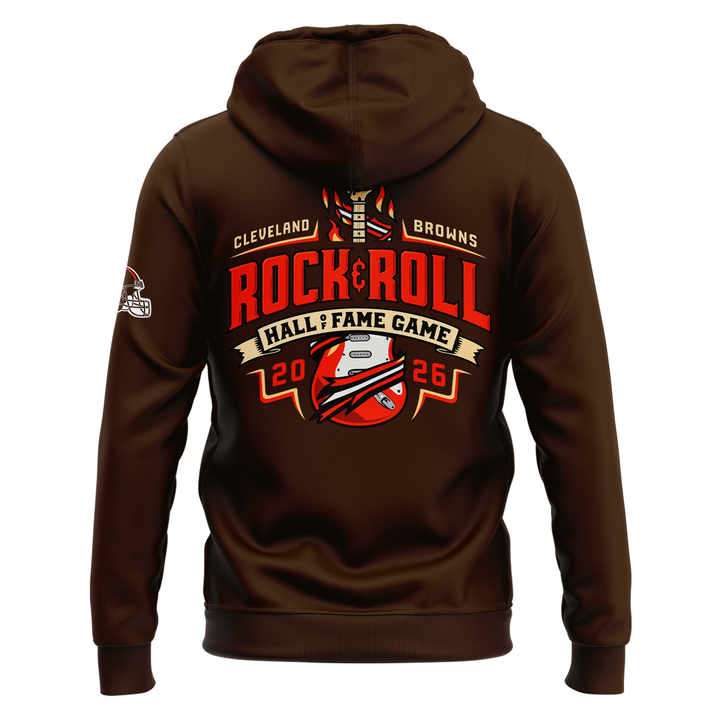Limited Edition Cleveland Browns Rock & Roll Hall of Fame Game Hoodie 2026