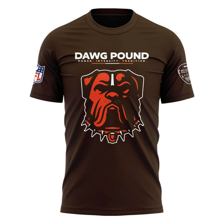 Men's Cleveland Browns Rock & Roll Hall of Fame Game 2026 Dawg Pound Hoodie – Brown