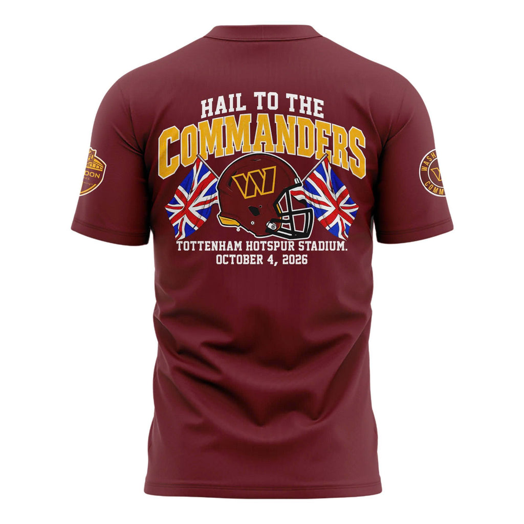 Washington Commanders NFL Patch Dark Red T-shirt