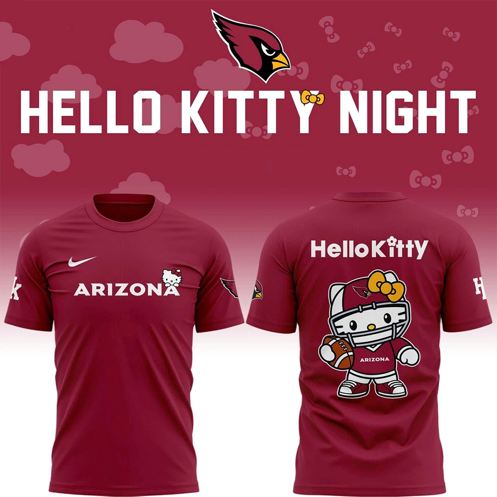 Arizona Cardinals Hello Kitty 2026 Limited Edition T-Shirt_002