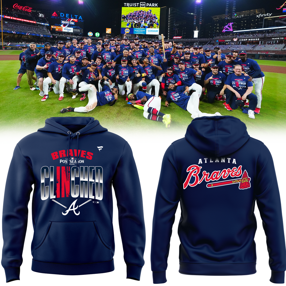 Atlanta Braves 2026 Postseason Clinched Limited Edition hoodie