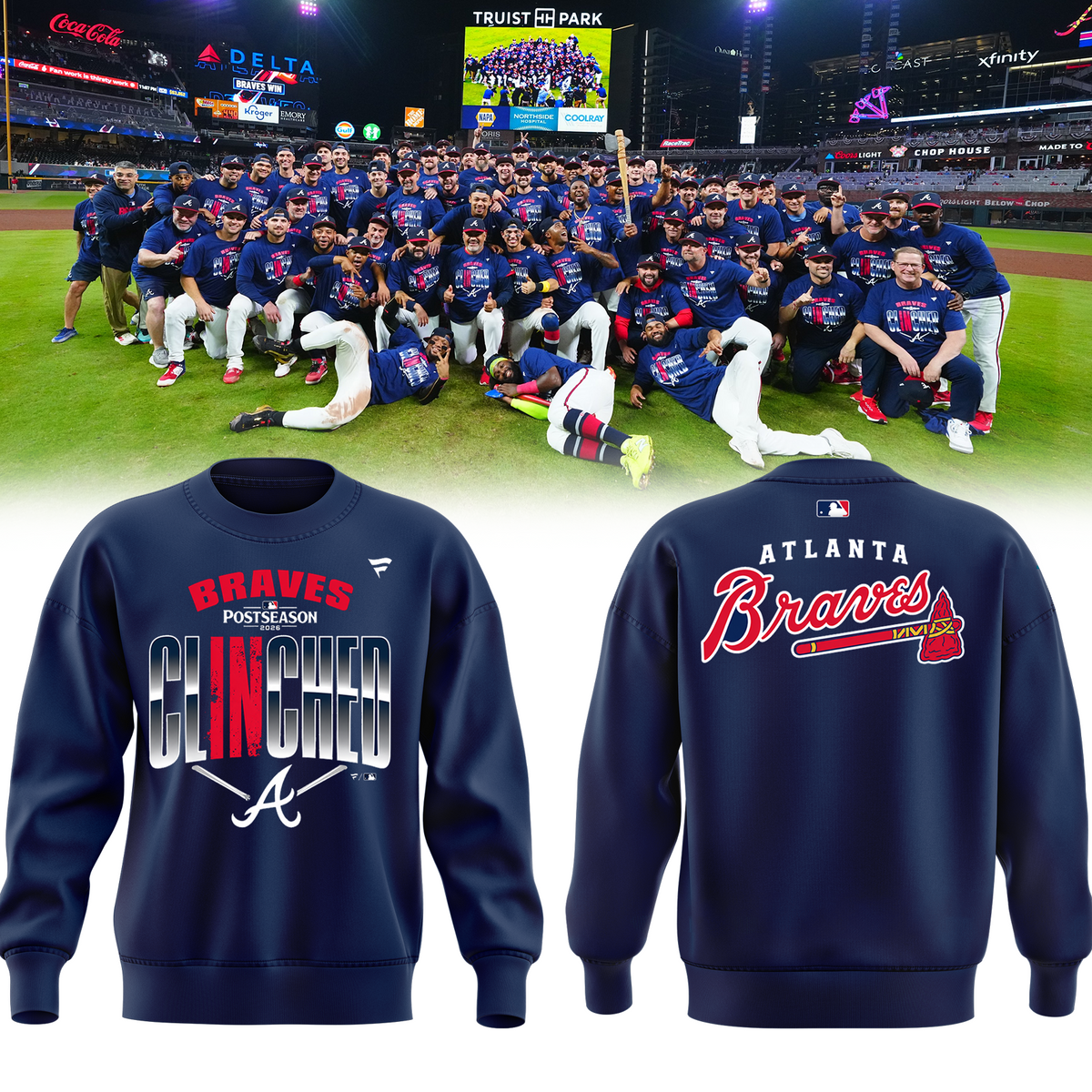 Atlanta Braves 2026 Postseason Clinched Limited Edition sweat