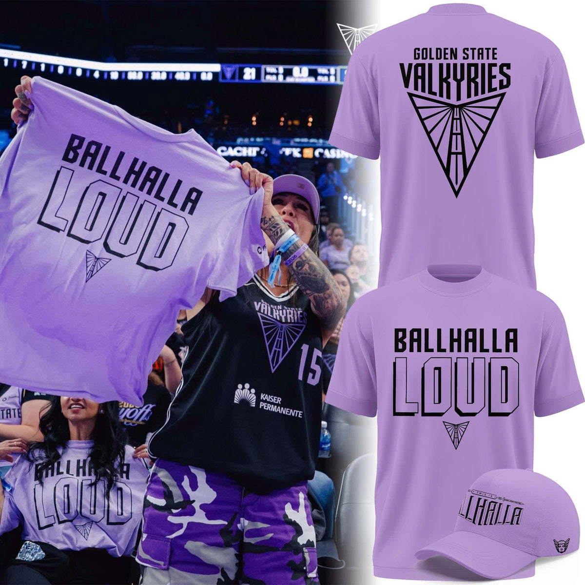Golden State Valkyries 2026 “Ballhalla Loud” T-shirt