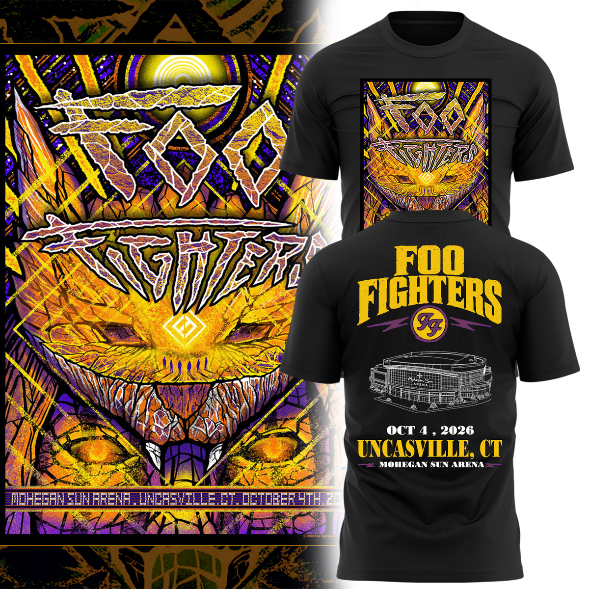 Foo Fighters Mohegan Sun Arena Uncasville CT 2026 Limited Edition T-Shirt
