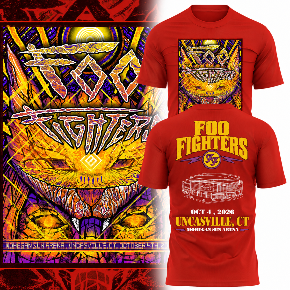 Foo Fighters Mohegan Sun Arena Uncasville CT 2026 Limited Edition T-Shirt_005