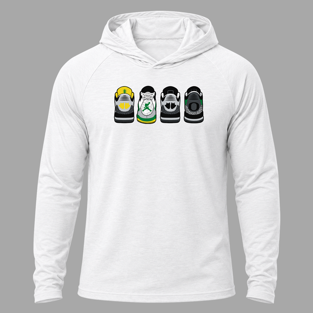 1.Limited Oregon Ducks Sneakers Hooded Long Sleeve Shirts 2026
