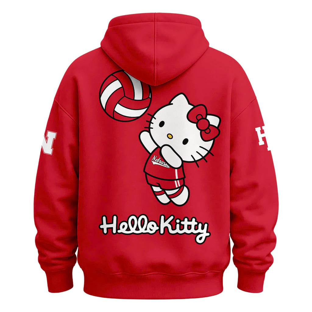 Limited Edition Hoodie Nebraska Volleyball x Hello Kitty