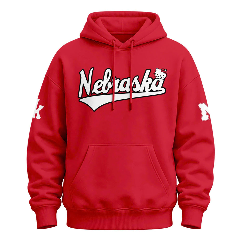 Limited Edition Hoodie Nebraska Volleyball x Hello Kitty