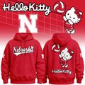 Limited Edition Hoodie Nebraska Volleyball x Hello Kitty
