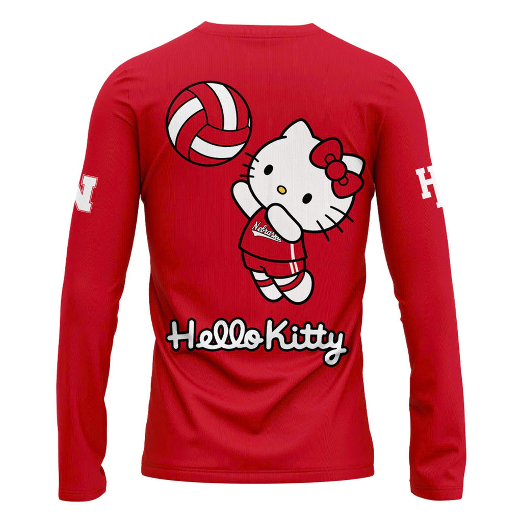 Limited Edition Long Tee Nebraska Volleyball x Hello Kitty