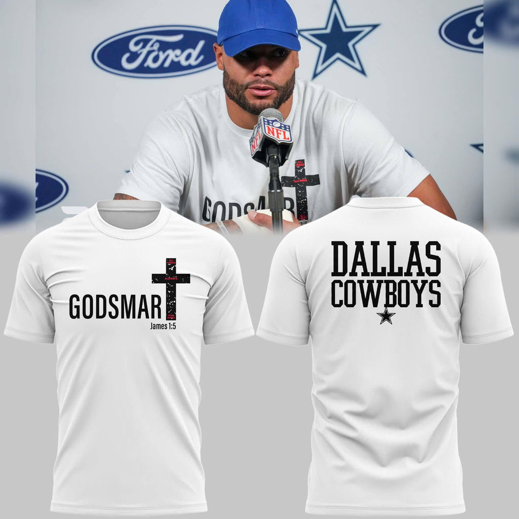 Dallas Cowboys Dak Prescott Godsmart James 1:5 T-Shirt