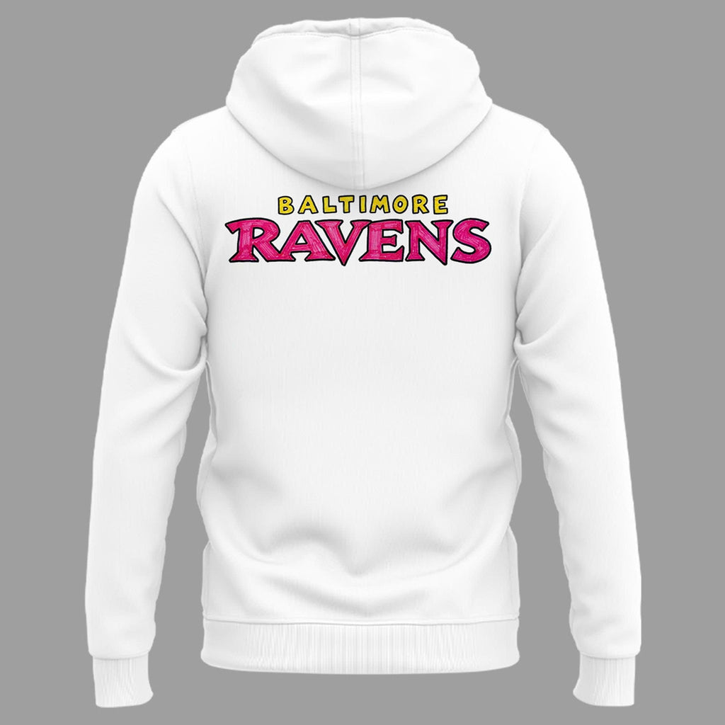 Baltimore Ravens 2026 Crucial Catch Young Heroes Fighting Cancer Hoodie