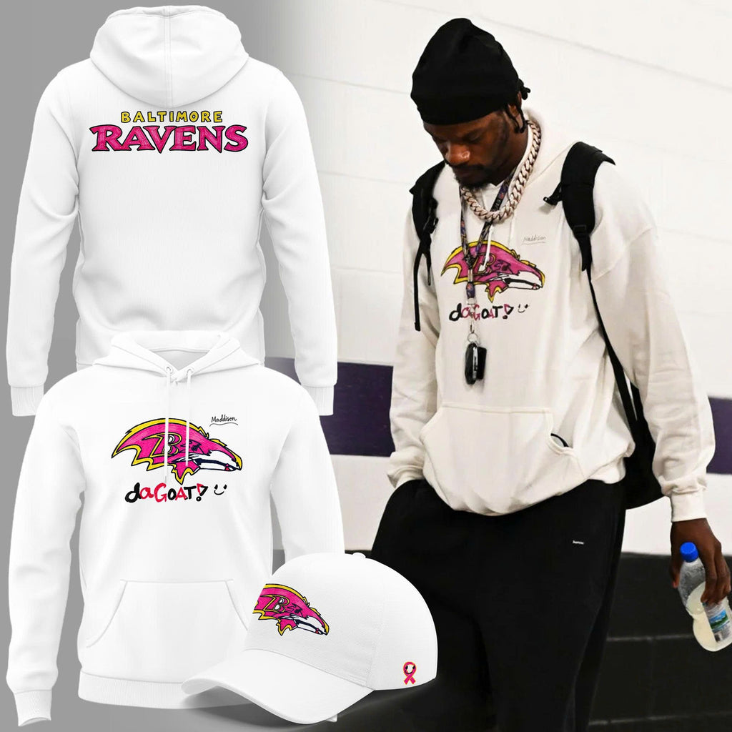 Baltimore Ravens 2026 Crucial Catch Young Heroes Fighting Cancer Hoodie