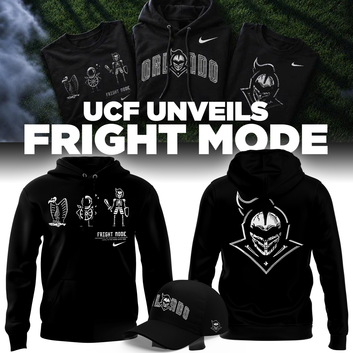 Limited Edition UCF Knights Fright Mode Legend Black Hoodie
