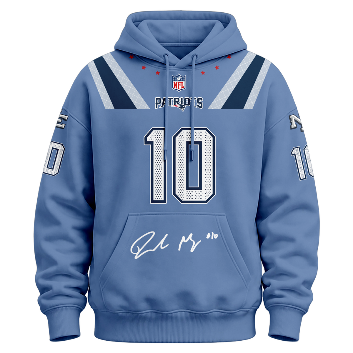 Limited Edition Drake Maye 10 Hoodie-signature