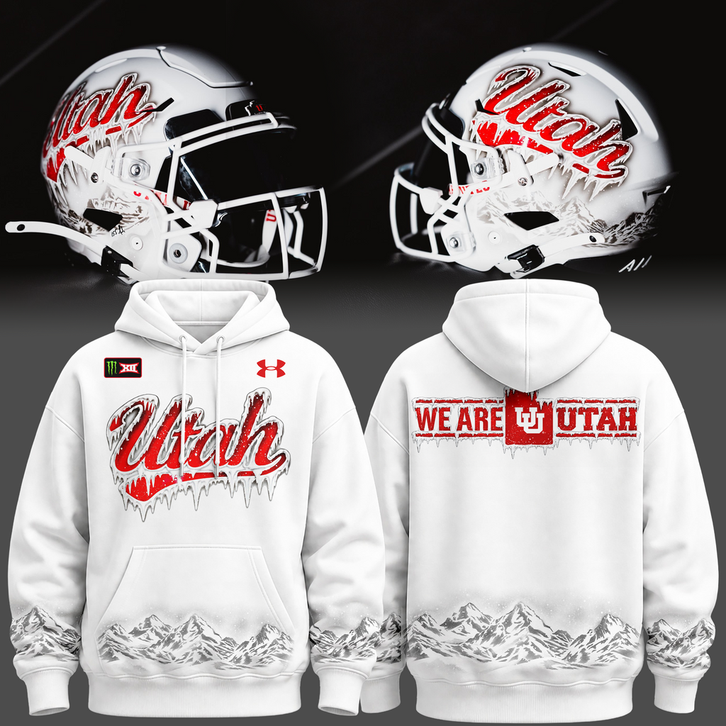 Exclusive 2026 Hoodie Ice Cold "𝐖𝐇𝐈𝐓𝐄 𝐎𝐔𝐓" Utah Utes football