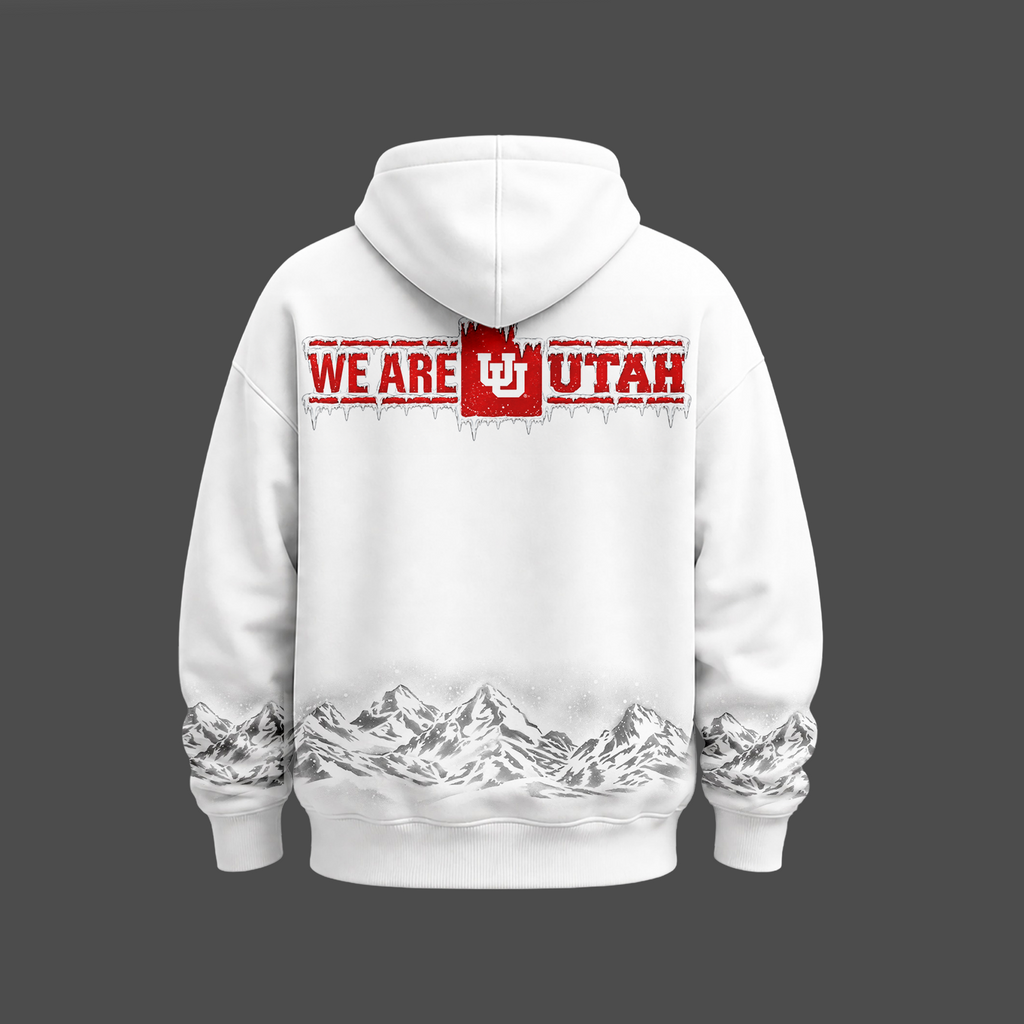 Exclusive 2026 Hoodie Ice Cold "𝐖𝐇𝐈𝐓𝐄 𝐎𝐔𝐓" Utah Utes football