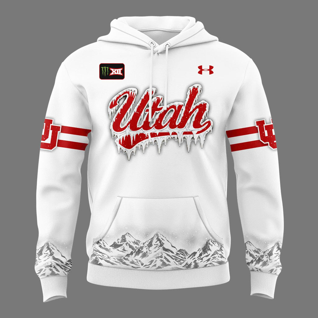 Exclusive Hoodie Ice Cold "𝐖𝐇𝐈𝐓𝐄 𝐎𝐔𝐓" Utah Utes football.