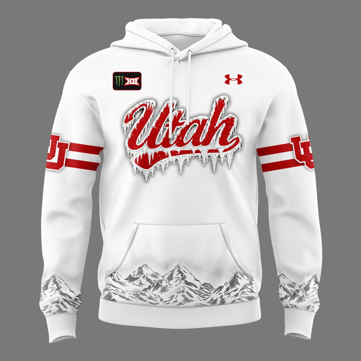 Exclusive Hoodie Ice Cold "𝐖𝐇𝐈𝐓𝐄 𝐎𝐔𝐓" Utah Utes football.