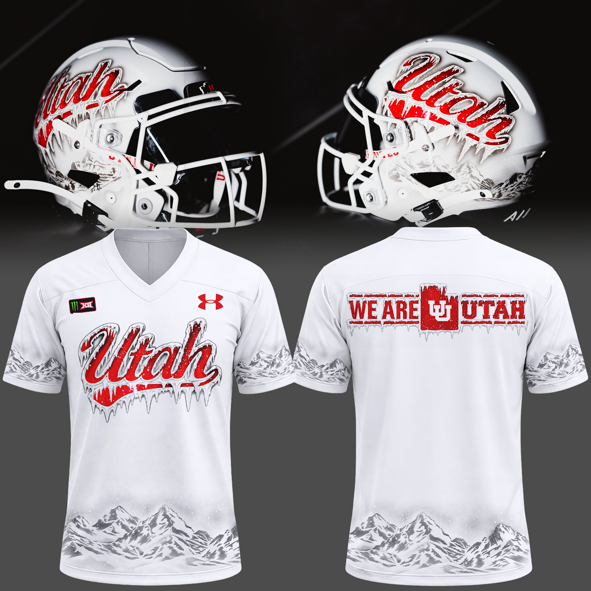 Exclusive 2026 Jersey Ice Cold "𝐖𝐇𝐈𝐓𝐄 𝐎𝐔𝐓" Utah Utes football