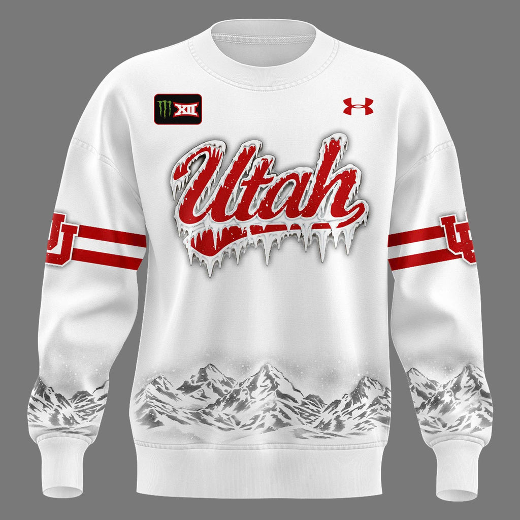 Exclusive Sweatshirt Ice Cold "𝐖𝐇𝐈𝐓𝐄 𝐎𝐔𝐓" Utah Utes football