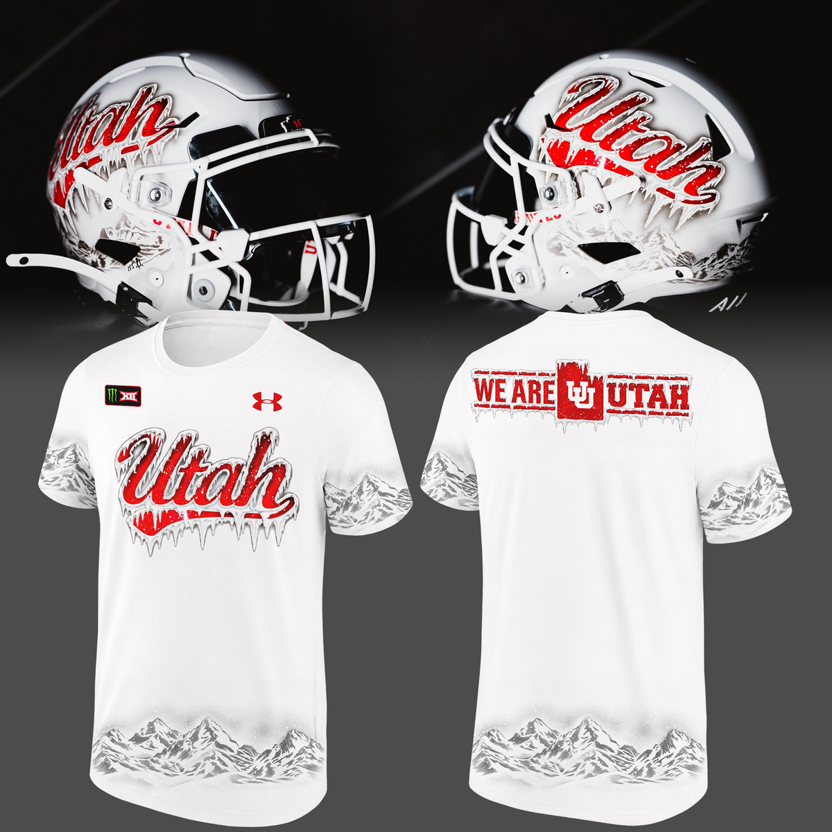 Exclusive T-Shirt Ice Cold "𝐖𝐇𝐈𝐓𝐄 𝐎𝐔𝐓" Utah Utes football