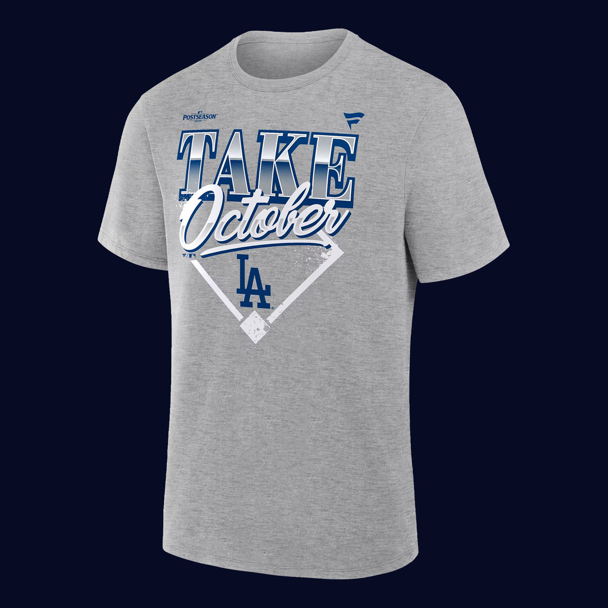 Los Angeles Dodgers 2026 MLB Division Series Champions Distressed Locker Room Take October T-Shirt - Gray