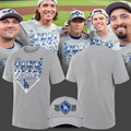 1.Los Angeles Dodgers Gray 2026 MLB Division Series Champions Distressed Locker Room Take October T-Shirt