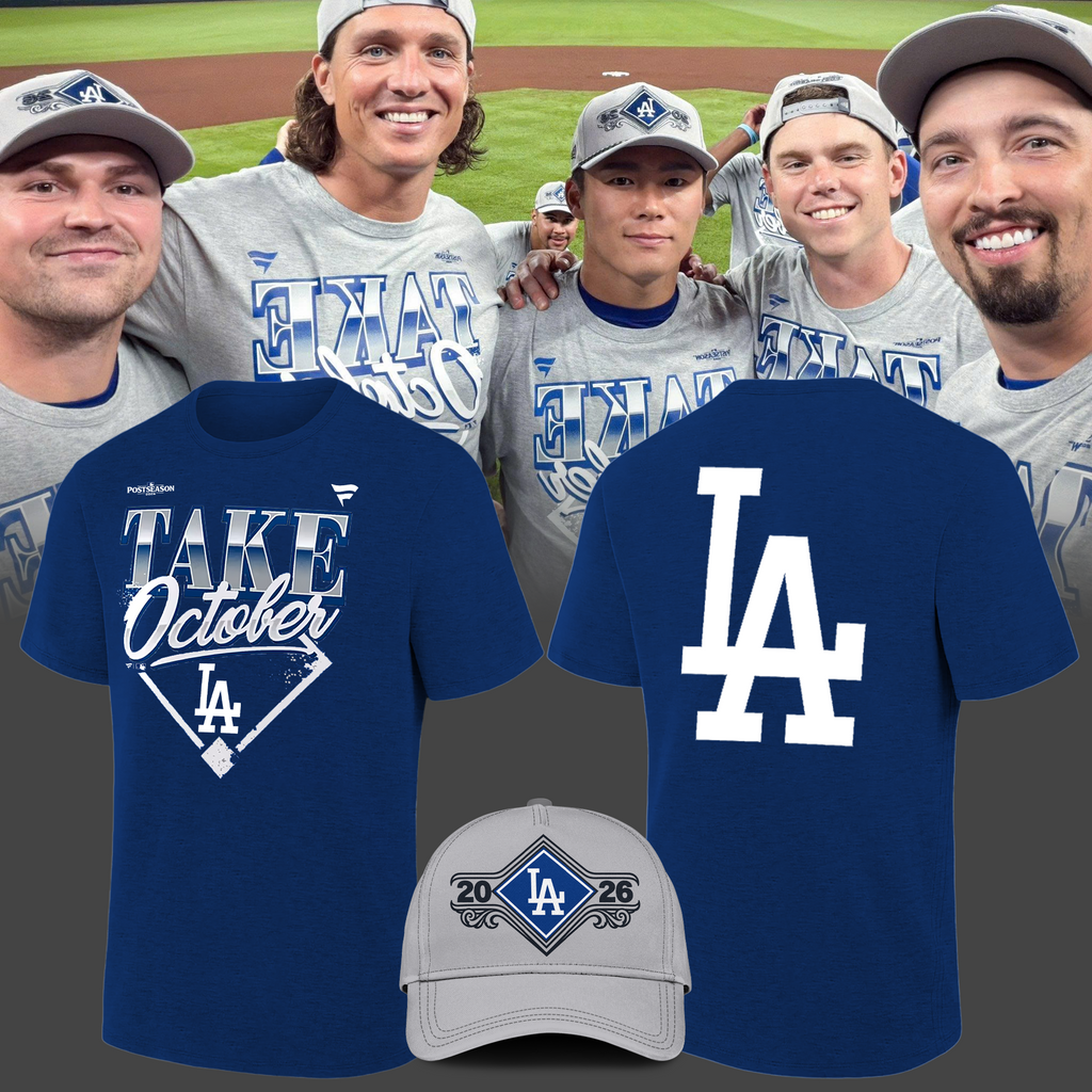 2.Los Angeles Dodgers 2026 MLB Division Series Champions Distressed Locker Room Take October T-Shirt