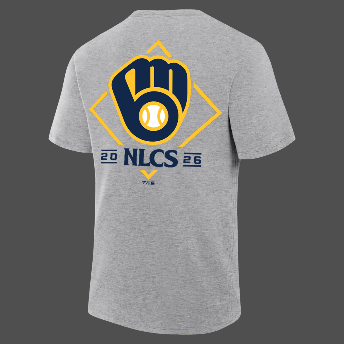 Milwaukee Brewers Gray 2026 MLB Division Series Champions Distressed Locker Room Take October T-Shirt