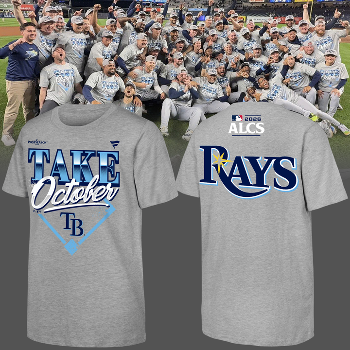 New Tampa Bay Rays Gray 2026 MLB Division Series Champions Distressed Locker Room Take October T-Shirt..