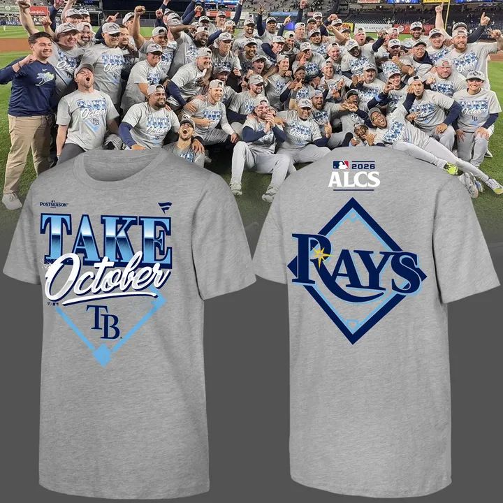 New Tampa Bay Rays Gray 2026 MLB Division Series Champions Distressed Locker Room Take October T-Shirt!