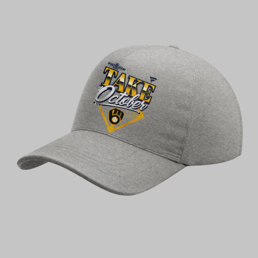 01.28. Milwaukee Brewers Gray 2026 MLB Division Series Champions Distressed Take October T-Shirt