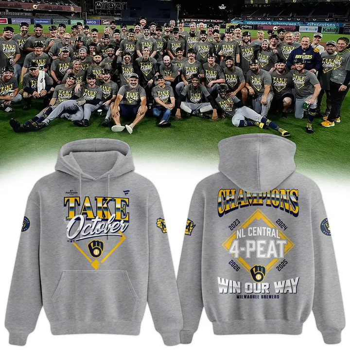 01.16. (Adult & Kids) Milwaukee Brewers 2026 Postseason Take October Hoodie