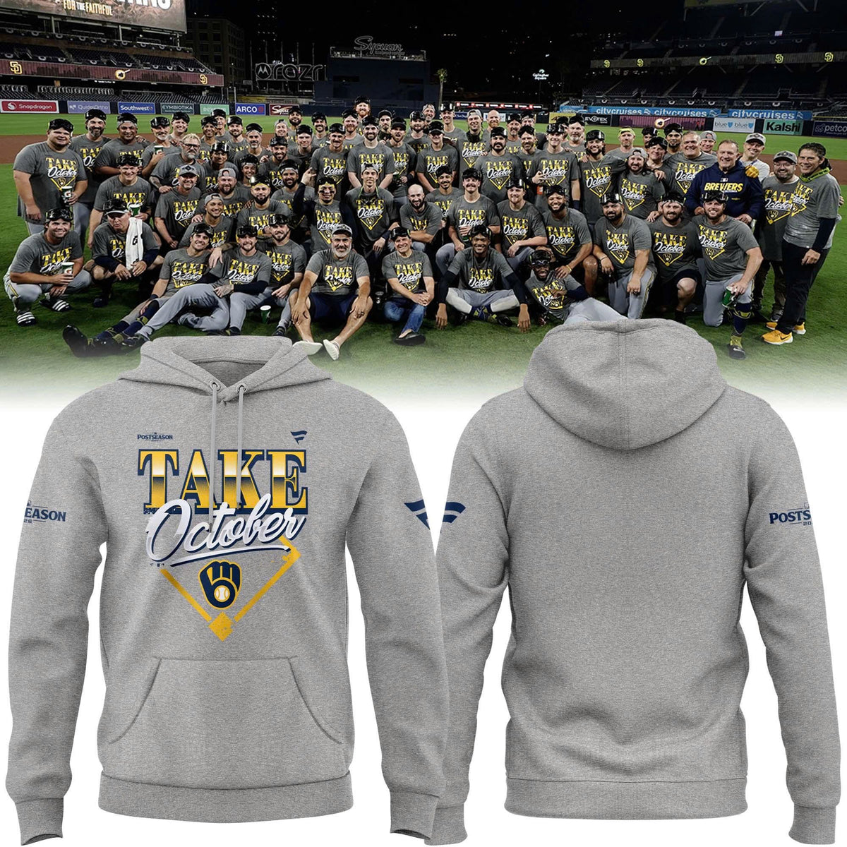 Milwaukee Brewers Gray 2026 MLB Division Series Champions Hoodie