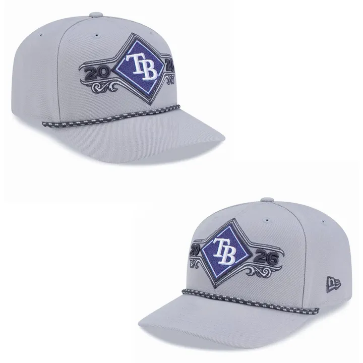 02.04. (Adult & Kids) Tampa Bay Rays Branded 2026 Postseason Take October Locker Room T-Shirt - Heather Gray