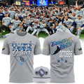 02.04. (Adult & Kids) Tampa Bay Rays Branded 2026 Postseason Take October Locker Room T-Shirt - Heather Gray