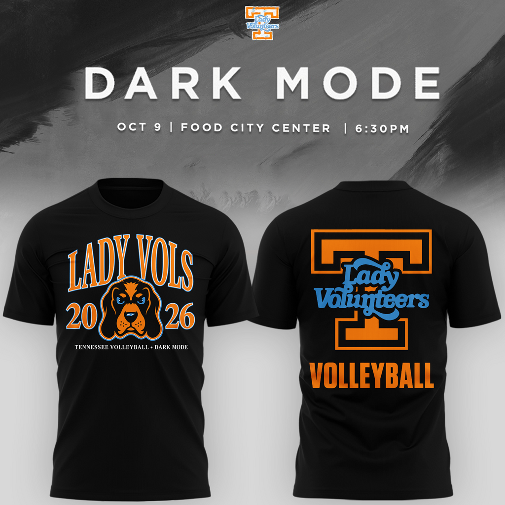 Tennessee Lady Volunteers volleyball Dark Mode T-Shirt