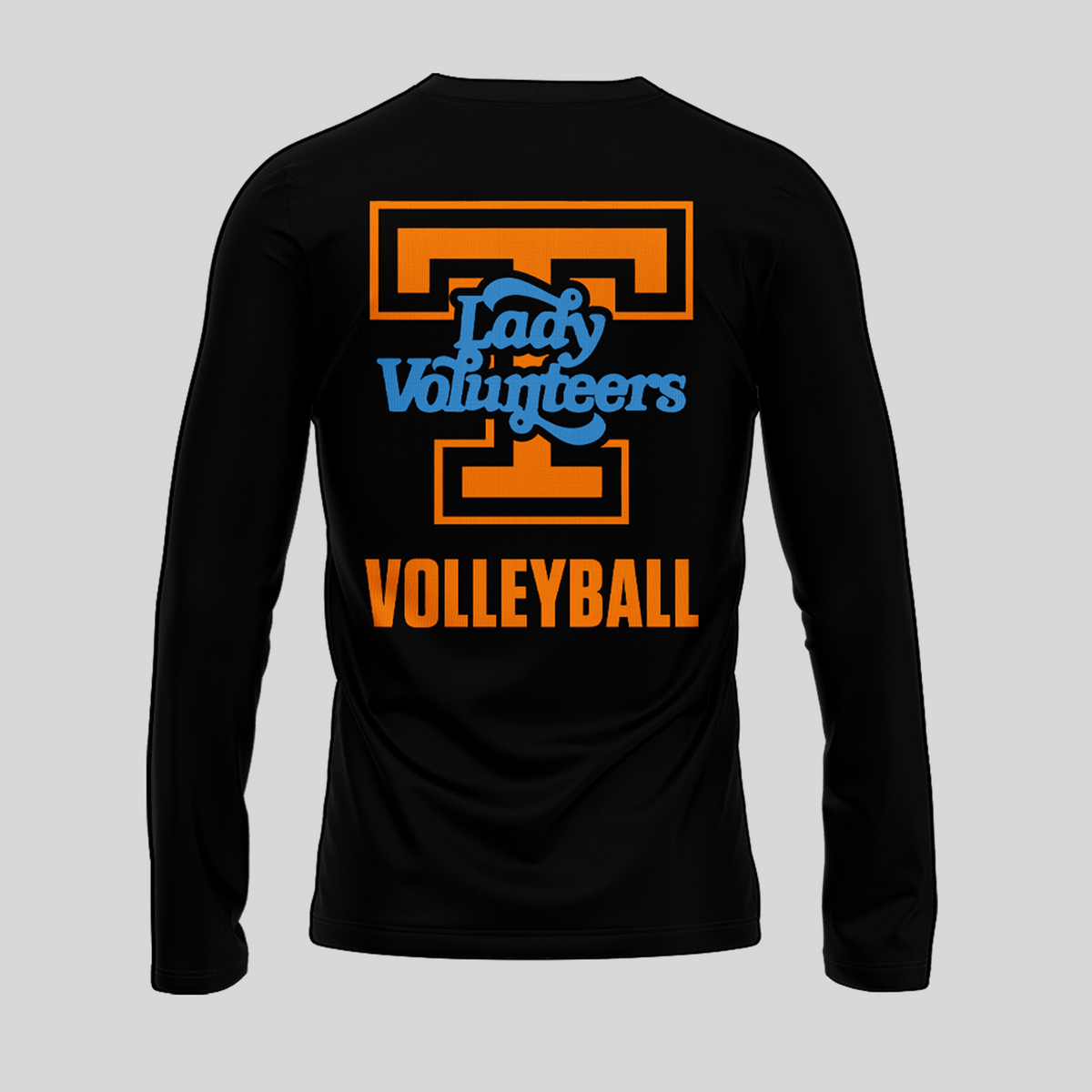 Tennessee Lady Volunteers volleyball Dark Mode Long Tee