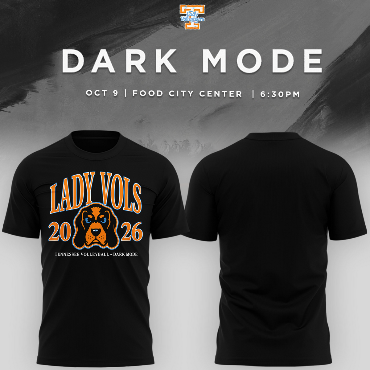 01.Tennessee Lady Volunteers volleyball Dark Mode T-Shirt