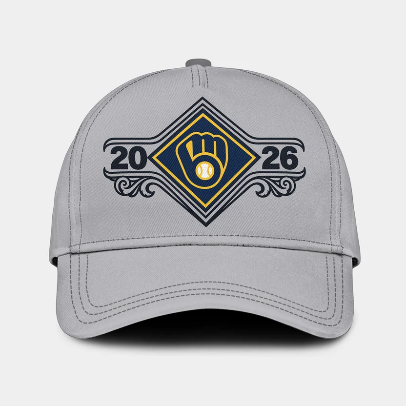 01.34. Milwaukee Brewers Gray 2026 MLB Division Series Champions Take October T-Shirt