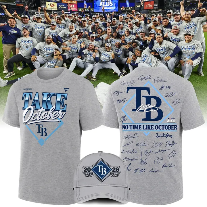 02.04. Exclusive Tampa Bay Rays Take October T-Shirt Team Signatures Print
