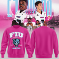 New 2026 Pink Sweatshirt FIU Panthers football.