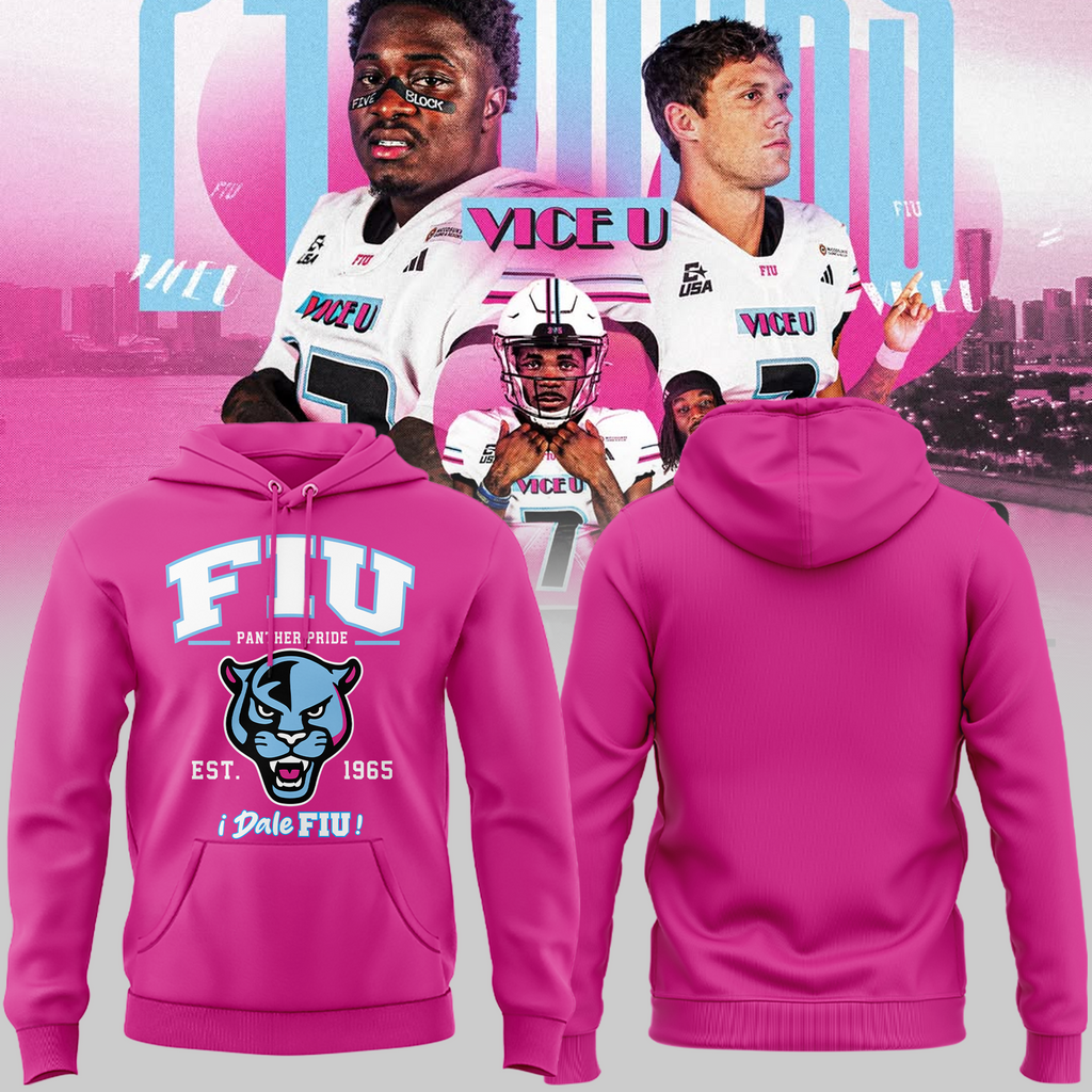 New 2026 Pink Hoodie FIU Panthers football.
