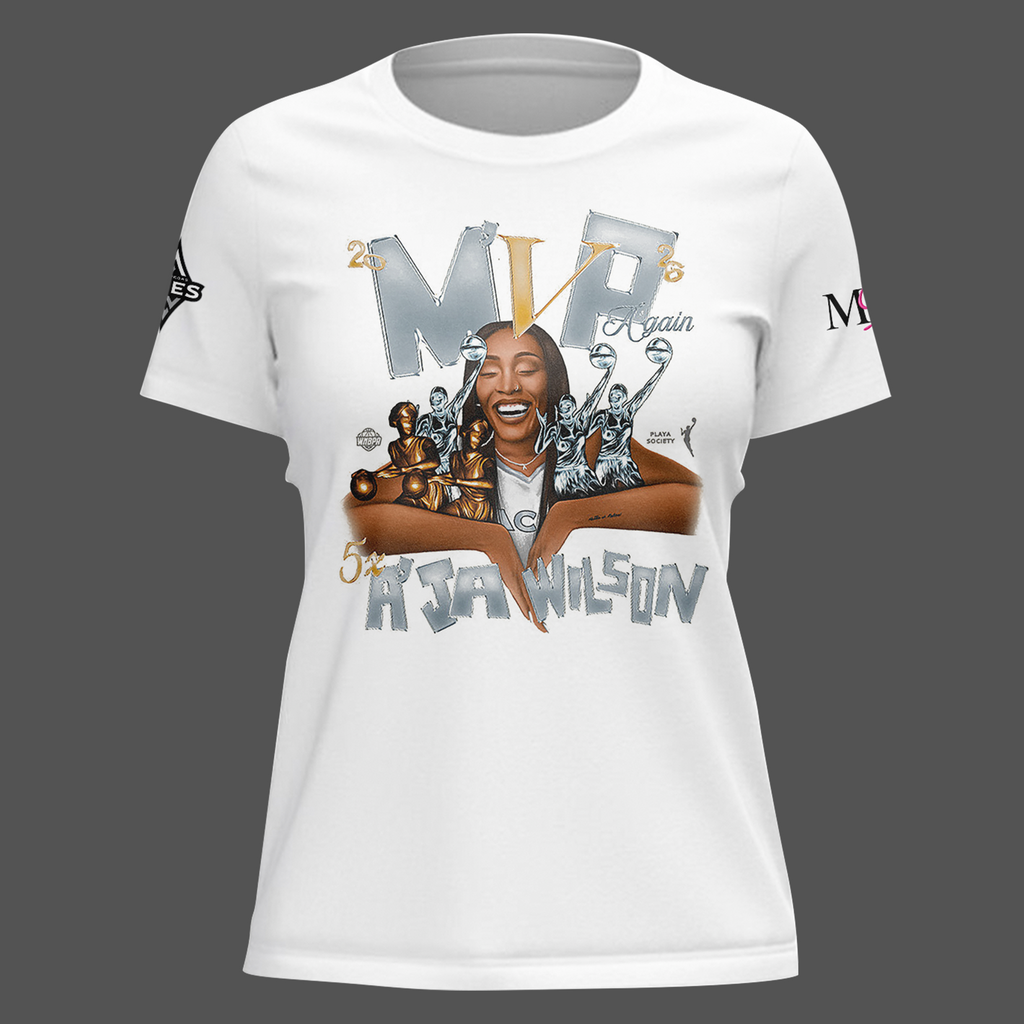 (Women) Limited edition A’ja Wilson 5X M'VP T-shirt - white