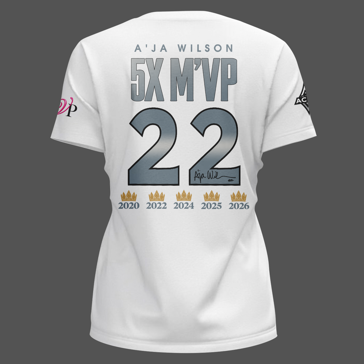 (Women) Limited edition A’ja Wilson 5X M'VP T-shirt - white