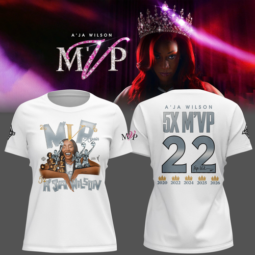(Women) Limited edition A’ja Wilson 5X M'VP T-shirt - white
